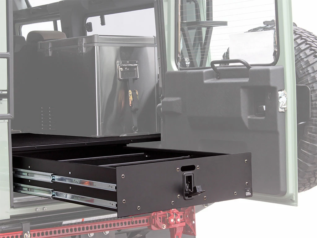 Land Rover Defender 90 / 110 TDi / TD5 (1983 - 2006) / Suzuki Jimny (1998 - 2018) Schubladensystem - Von Front Runner 3 Land Rover Defender 90 / 110 TDi / TD5 (1983 - 2006) / Suzuki Jimny (1998 - 2018) Schubladensystem - Von Front Runner